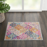 2’ x 3’ Muted Brights Floral Diamond Scatter Rug