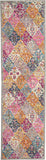 2’ x 6’ Muted Brights Floral Diamond Runner Rug