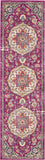 2’ x 6’ Pink and Ivory Medallion Runner Rug