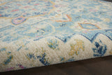 2’ x 3’ Light Blue and Ivory Distressed Scatter Rug