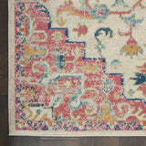 7’ x 10’ Ivory and Pink Medallion Area Rug