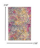 2’ x 3’ Yellow and Pink Coral Reef Scatter Rug