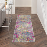 2’ x 10’ Yellow and Pink Coral Reef Runner Rug