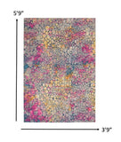 4’ x 6’ Yellow and Pink Coral Reef Area Rug