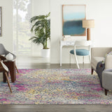 7’ x 10’ Yellow and Pink Coral Reef Area Rug