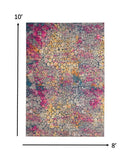 8’ x 10’ Yellow and Pink Coral Reef Area Rug