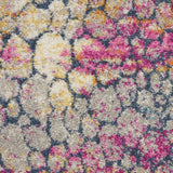 8’ Round Yellow and Pink Coral Reef Area Rug