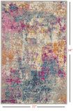 2’ x 3’ Ivory and Multi Abstract Scatter Rug