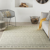 4’ x 6’ Ivory and Gray Geometric Area Rug