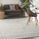 7’ x 10’ Ivory and Gray Geometric Area Rug