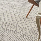 7’ x 10’ Ivory and Gray Geometric Area Rug