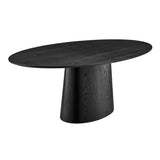 Deodat 79-inch Oval Table in Matte Black