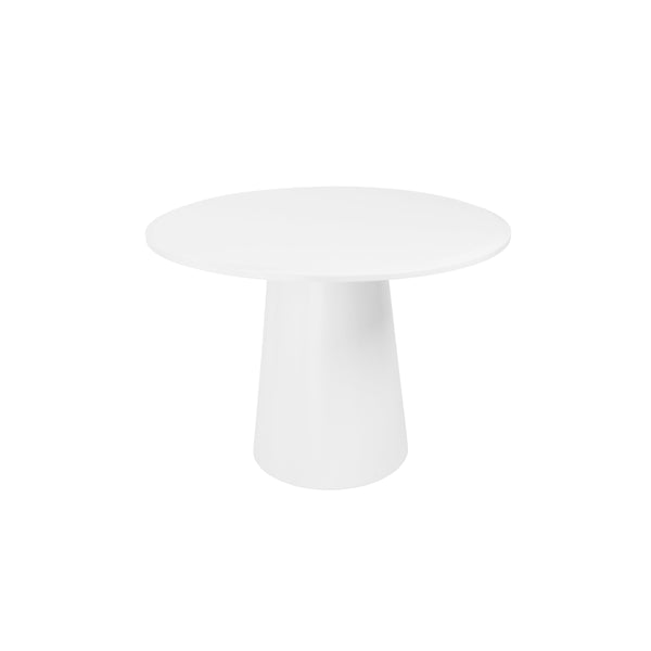 Deodat 79-inch Oval Dining Table in Matte White