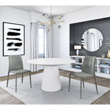 Wesley 53" Round Dining Table in Matte White