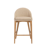 Baruch Counter Stool in Tan with Walnut Legs - Set of 1