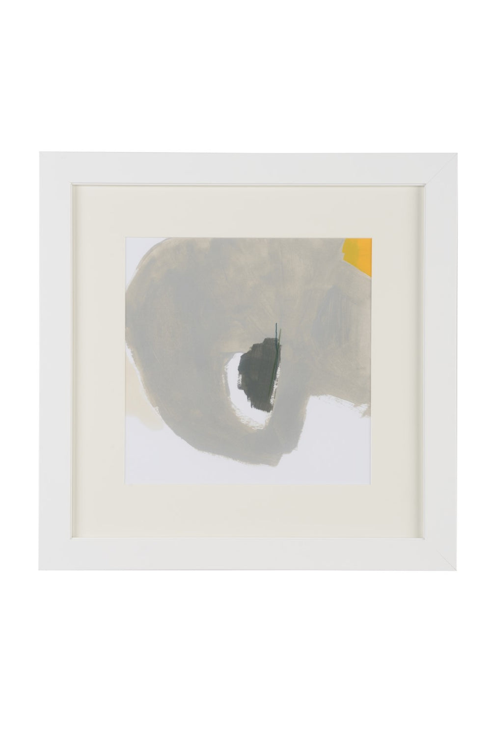 Tilt V Framed Giclee Art Print in Elegant White Wood with Glass—Chic Home Décor for Any Space