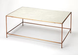 Copperfield White Marble Coffee Table