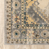 4’ x 6’ Gray and Beige Aztec Pattern Area Rug