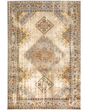 5’ x 7’ Gray and Beige Aztec Pattern Area Rug