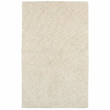 3’ x 5’ Modern Shag Ivory Indoor Area Rug