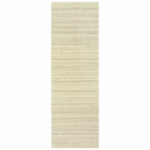 3’ x 8’ Two-toned Beige and GrayRunner Rug