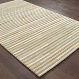 4’ x 6’ Beige and Gray Eclectic LinesArea Rug