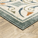 5’ x 7’ Gray and Beige Medallion Indoor Area Rug