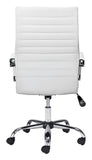 Zuo Modern Primero 100% Polyurethane, Plywood, Steel Modern Commercial Grade Office Chair White, Silver 100% Polyurethane, Plywood, Steel