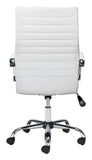 English Elm EE2717 100% Polyurethane, Plywood, Steel Modern Commercial Grade Office Chair White, Silver 100% Polyurethane, Plywood, Steel