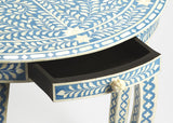 Butler Specialty Darrieux Blue Bone Inlay Demilune Console Table 3881319