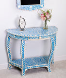 Butler Specialty Darrieux Blue Bone Inlay Demilune Console Table 3881319