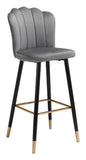 English Elm EE2833 100% Polyester, Plywood, Steel Modern Commercial Grade Bar Chair Gray, Black, Gold 100% Polyester, Plywood, Steel
