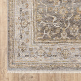 6' X 9' Beige Grey Machine Woven Oriental Indoor Arean Rug