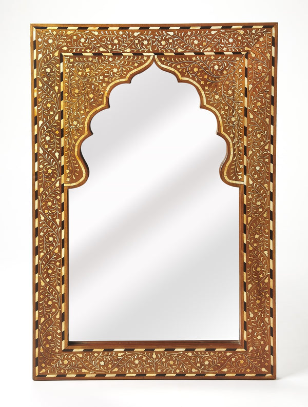 Butler Specialty Chevrier Wood & Bone Inlay Wall Mirror 3886338