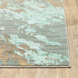 4’x6’ Blue and Gray Abstract Impasto Area Rug