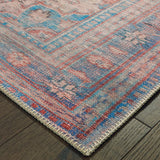 2’x3’ Red and Blue Oriental Scatter Rug