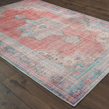 2’x3’ Red and Blue Oriental Scatter Rug