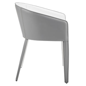 Pallas Armchair In White and Gray - Set of 1