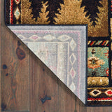 7’x9’ Black and Brown Nature Lodge Area Rug