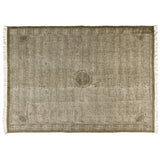 8' x 10' Putty Distressed Medallion Area Rug