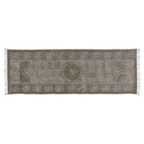 8’ Putty Distressed Medallion Runner Rug