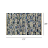 2' X 3' Blue and Gray Ogee Scatter Rug