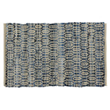 2' X 3' Blue and Gray Ogee Scatter Rug