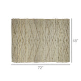 4’ x 6’ Beige Distressed Tribal Area Rug