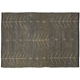 Black Distressed Tribal Area Rug