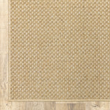 2’x8’ Solid Sand Beige Indoor Outdoor Runner Rug