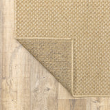 2’x8’ Solid Sand Beige Indoor Outdoor Runner Rug