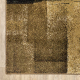 7’x9’ Brown and Beige Distressed Blocks Area Rug