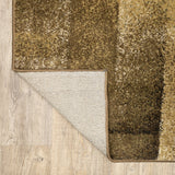 7’x9’ Brown and Beige Distressed Blocks Area Rug