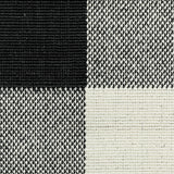 7’x10’ Black and Ivory Gingham Indoor Outdoor Area Rug